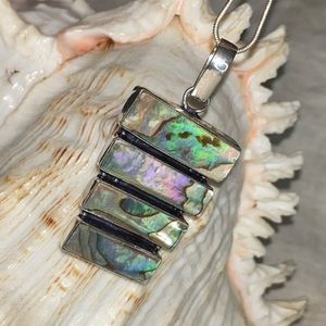 Abalone multi-Gem statement pendant